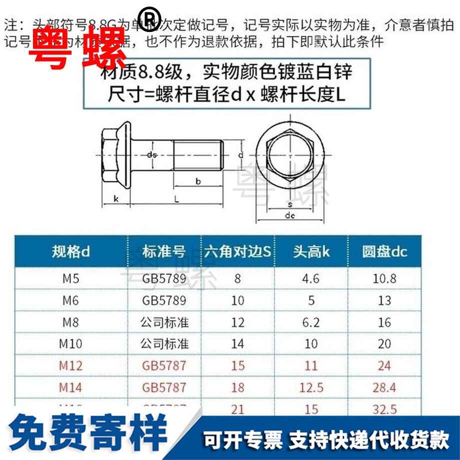 供應(yīng)8.8級(jí)紅河法蘭螺絲